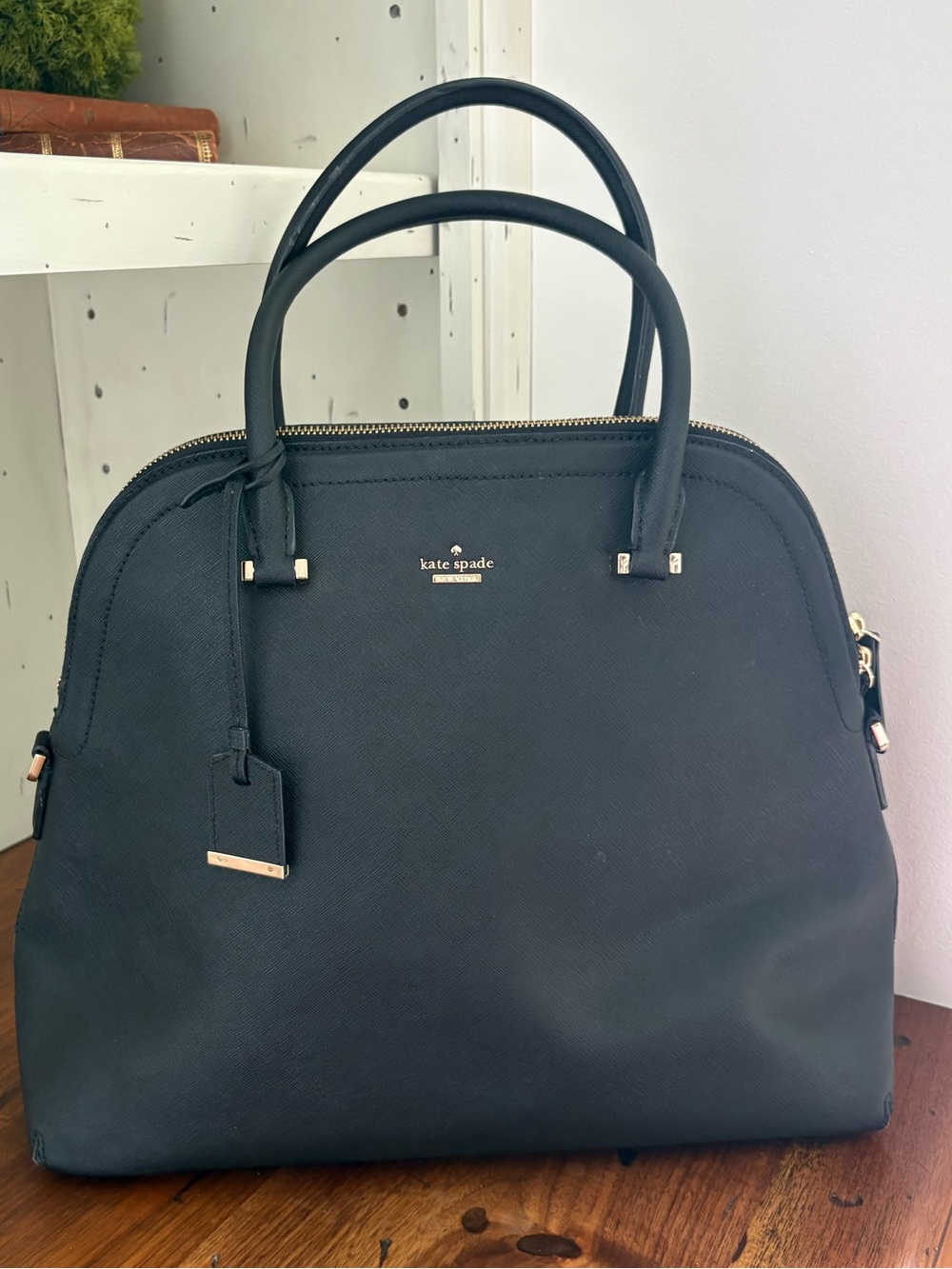 kate spade Black Dome Satchel Bag laptop Bag